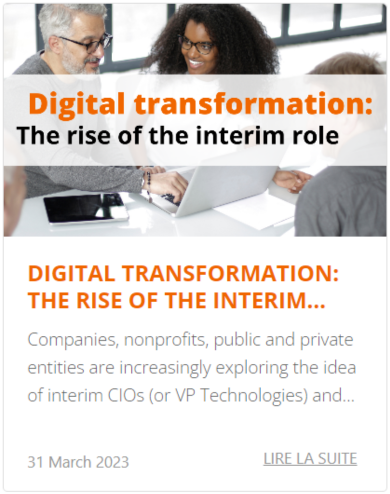 DIGITAL TRANSFORMATION THE RISE OF THE INTERIM ROLE